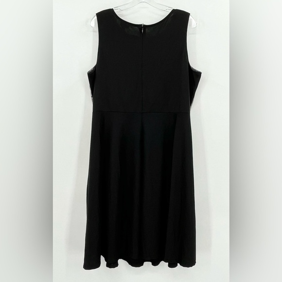 Landa Curve by Dora Landa Black Knit & Lace Fit & Flare Dress 1X - Picture 2 of 7